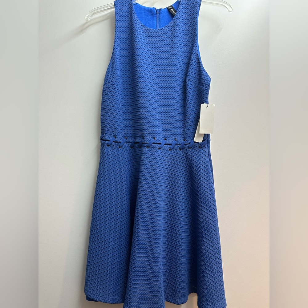 NWT Design Lab Lord & Taylor Royal Blue Dress Size L